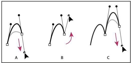 ADOBE INDESIGN CS4 - Dessin de deux segments incurvés reliés par un sommet - 1
