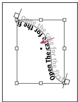 ADOBE INDESIGN CS4 - Pour rendre un texte curviligne symétrique - 2