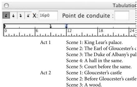 ADOBE INDESIGN CS4 - Définition de tabulations - 3