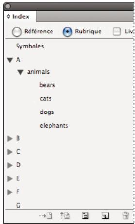 ADOBE INDESIGN CS4 - Création d'une liste de rubriques d'index - 2