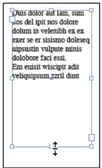 ADOBE INDESIGN CS5 - Pour redimensionner un bloc de texte - 1