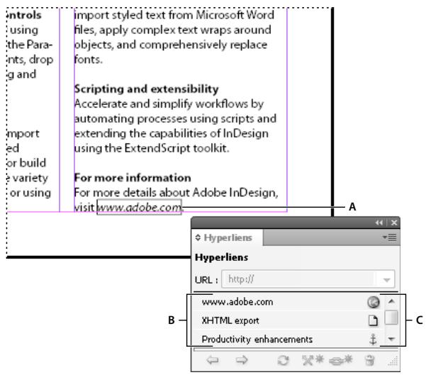 ADOBE INDESIGN CS5 - Présentation du panneau hyperliens - 1