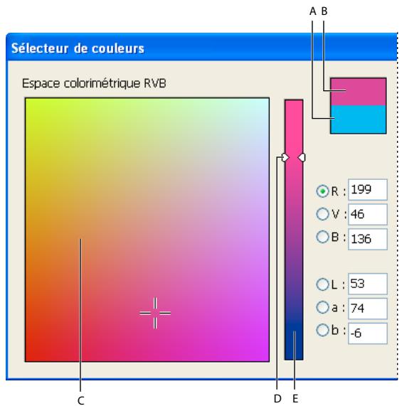 ADOBE INDESIGN CS5 - Sélection d'une couleur au moyen du sélecteur de couleurs - 1