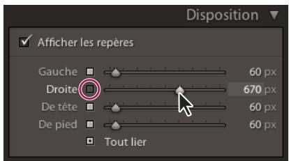 ADOBE LIGHTROOM 4 - Définition des marges de la diapo - 1