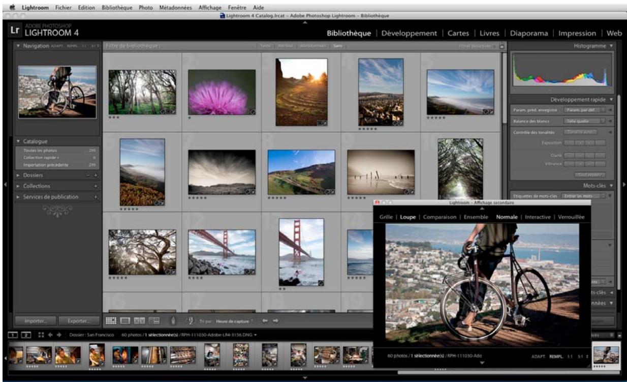 ADOBE LIGHTROOM 4 - Affichage de la bibliothèque sur un second moniteur - 1
