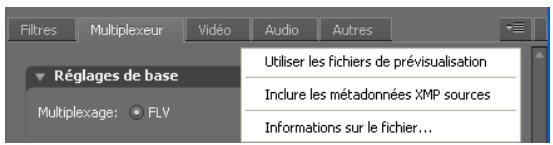 ADOBE MEDIA ENCODER CS4 - Exportation de métadonnées XMP avec un élément - 1