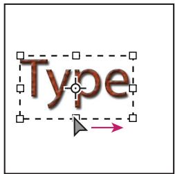 ADOBE PHOTOSHOP CS4 - Redimensionnement ou transformation d'un cadre de selection de texte - 1
