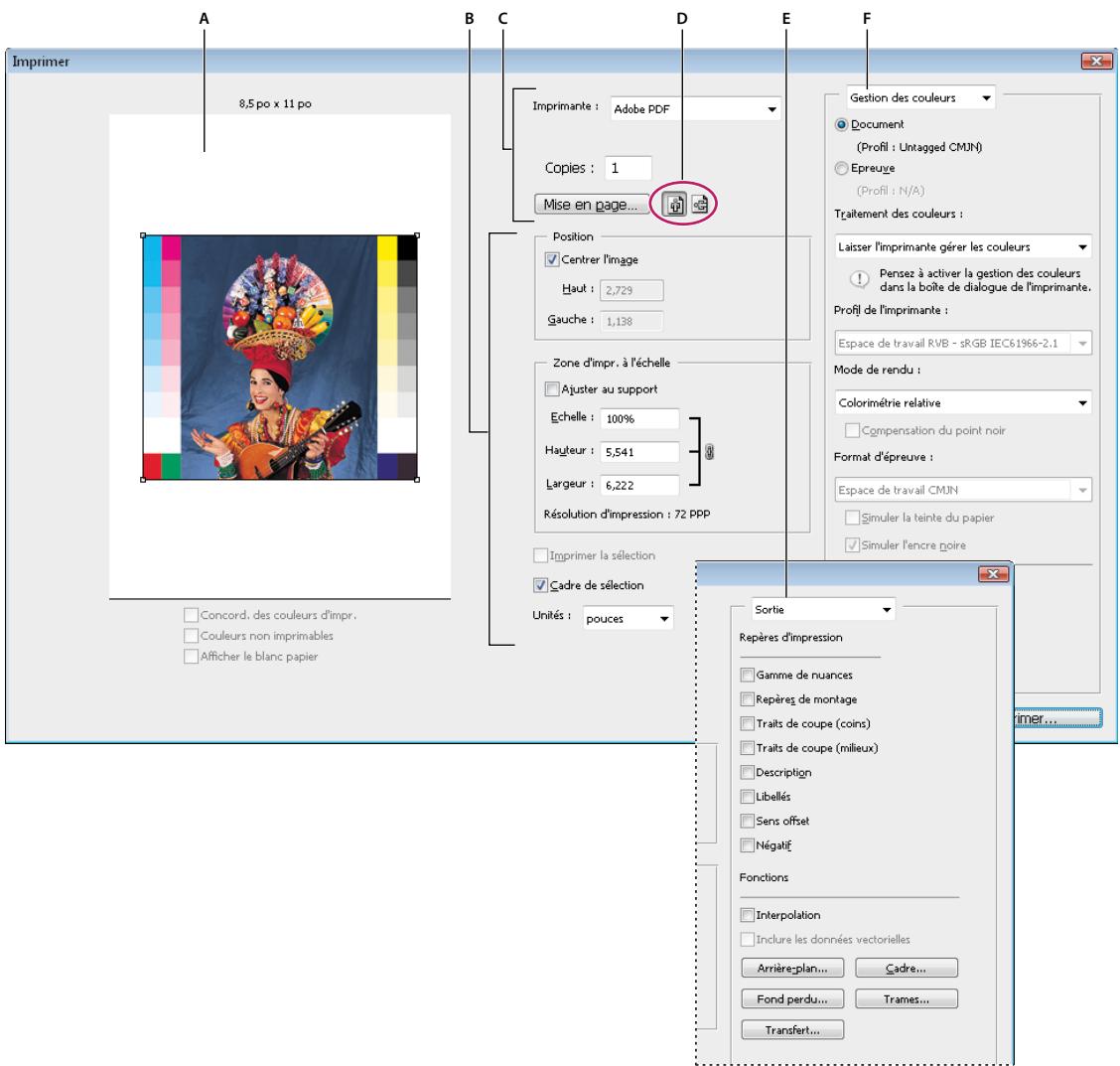 ADOBE PHOTOSHOP CS4 - Définition des options d'impression dans Photoshop et impression - 1