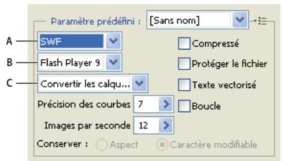 ADOBE PHOTOSHOP CS4 - Options d'optimisation SWF (Illustrator) - 1