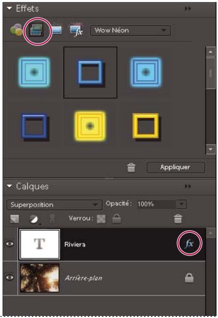 ADOBE PHOTOSHOP ELEMENTS 8 - Application d'un style de calque - 1