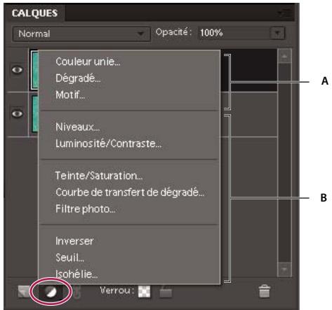 ADOBE PHOTOSHOP ELEMENTS 8 - A propos des calques de réglage et de remplissage - 1