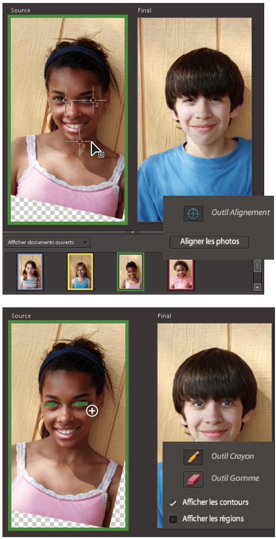ADOBE PHOTOSHOP ELEMENTS 8 - Utilisation de la fonction Visages Photomerge - 2