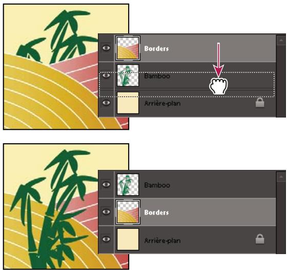 ADOBE PHOTOSHOP ELEMENTS 8 - Modification de l'ordre d'empilement des calques - 1
