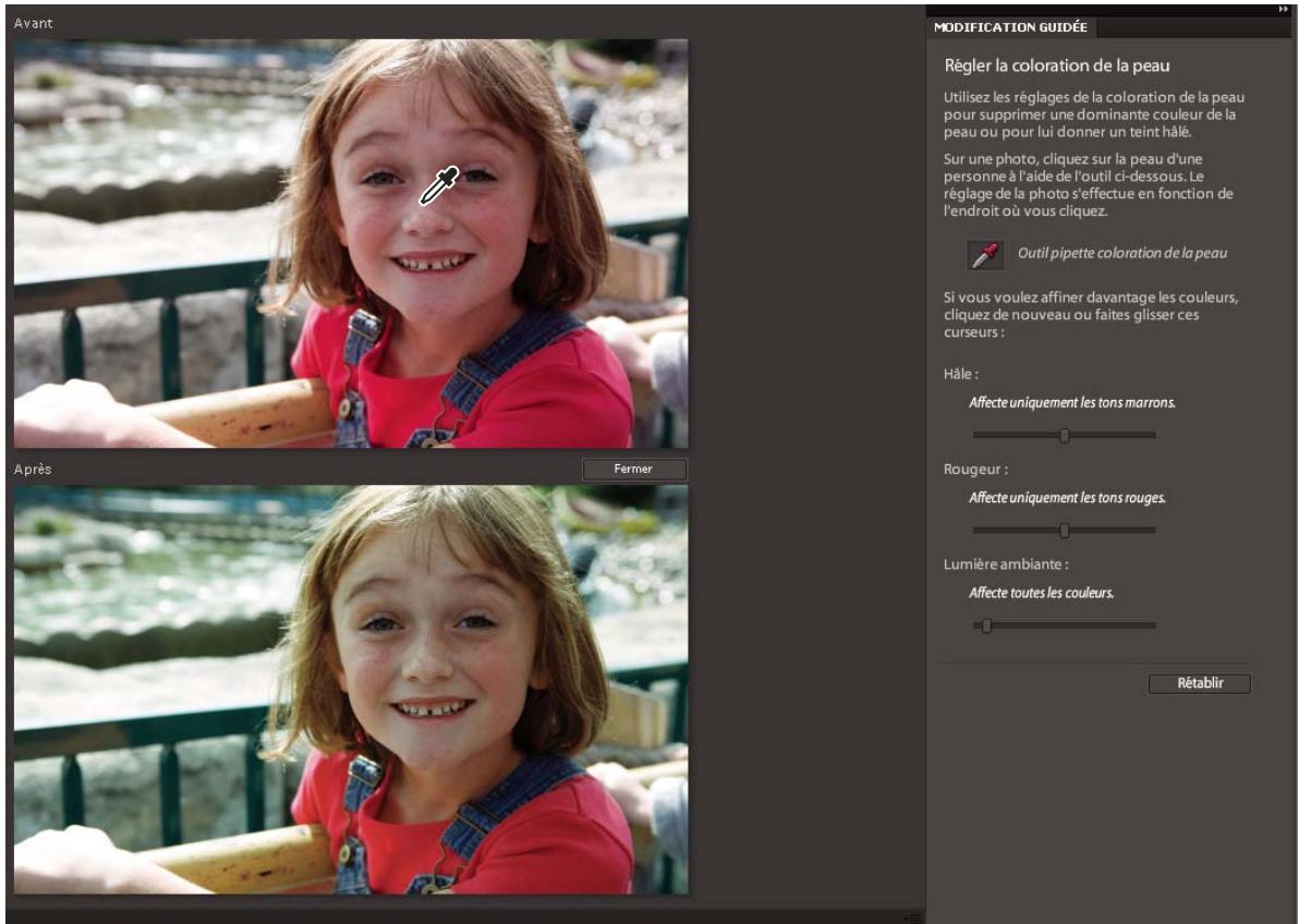 ADOBE PHOTOSHOP ELEMENTS 8 - Réglage de la coloration de la peau - 1