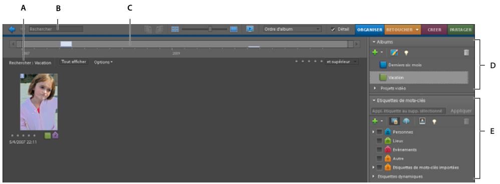 ADOBE PHOTOSHOP ELEMENTS 8 - Recherche de photos et de clips vidéo - 1