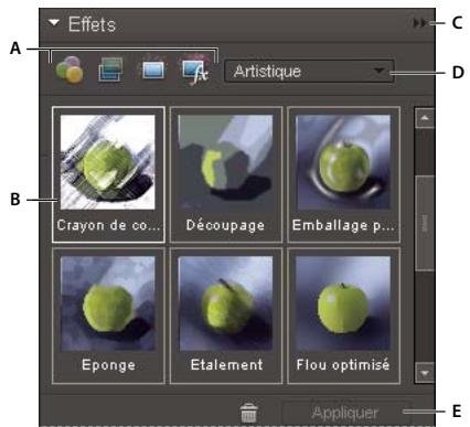 ADOBE PHOTOSHOP ELEMENTS 8 - Utilisation du panneau Effets - 1