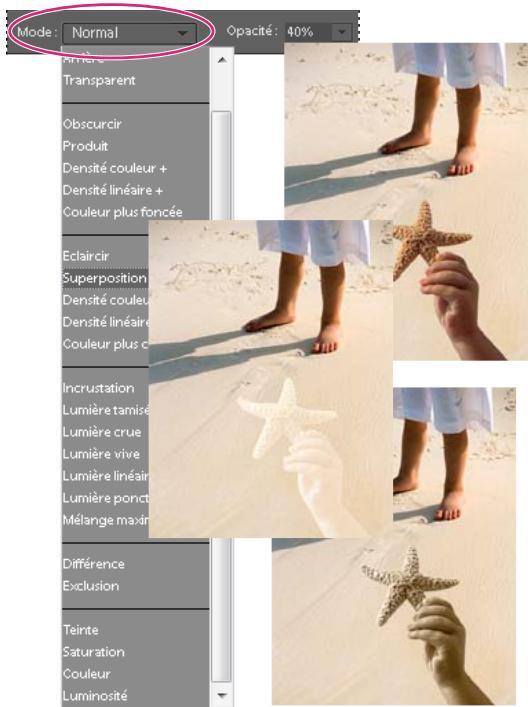 ADOBE PHOTOSHOP ELEMENTS 8 - A propos des modes de fusion - 1