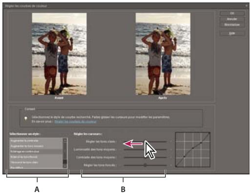 ADOBE PHOTOSHOP ELEMENTS 8 - Réglage des courbes des couleurs - 1