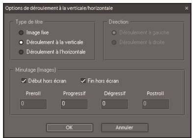 ADOBE PREMIERE ELEMENTS 7.0 - Création d'un titre à déroulement vertical ou horizontal - 2