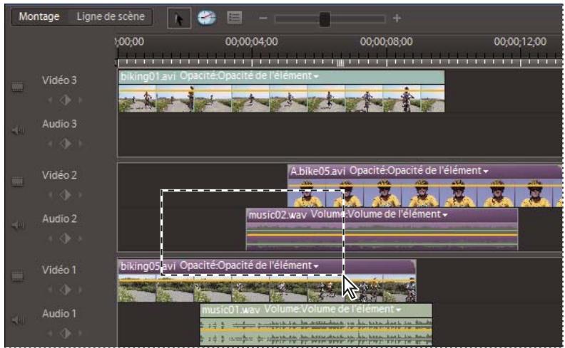 ADOBE PREMIERE ELEMENTS 7.0 - Montages coupés avec calques - 1