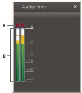 ADOBE PREMIERE ELEMENTS 7.0 - Présentation du panneau Audiomètres - 1