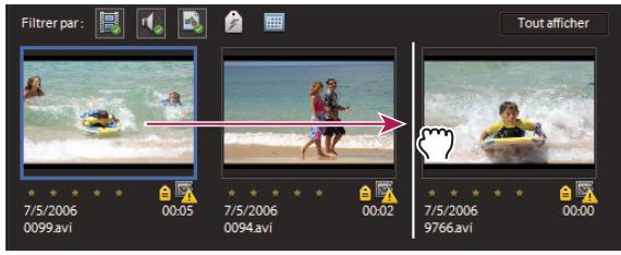 ADOBE PREMIERE ELEMENTS 7.0 - Modification de l'ordre des éléments dans un album - 1