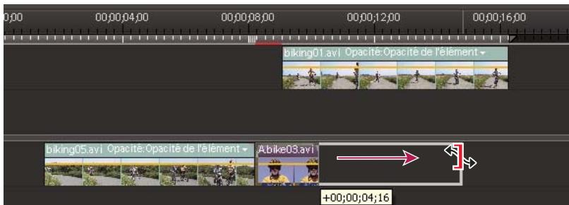 ADOBE PREMIERE ELEMENTS 7.0 - Modification de la vitesse d'un élément à l'aide de l'outil Extension temporelle - 1