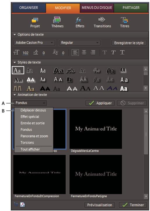 ADOBE PREMIERE ELEMENTS 7.0 - Création d'un titre avec du texte animé - 2