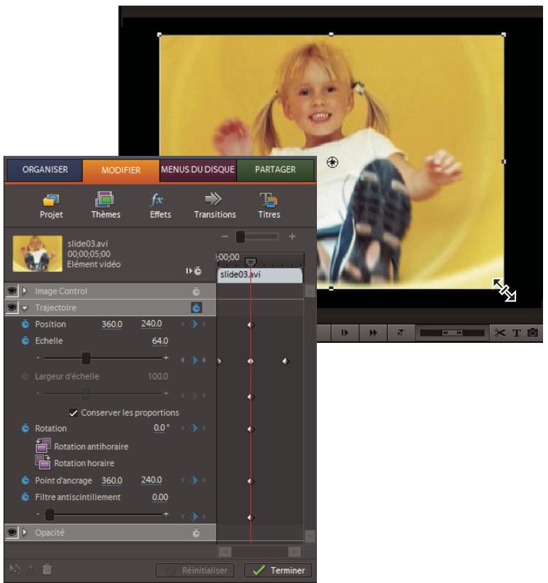ADOBE PREMIERE ELEMENTS 7.0 - Mise à l'échelle d'un élément - 1