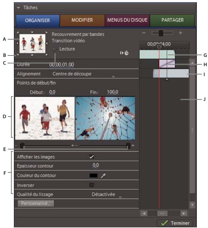 ADOBE PREMIERE ELEMENTS 7.0 - Prévisualisation dans la vue Propriétés du panneau Tâches - 1
