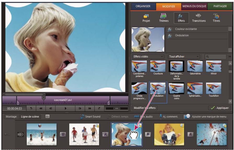 ADOBE PREMIERE ELEMENTS 7.0 - Application et prévisualisation d'un effet video - 1