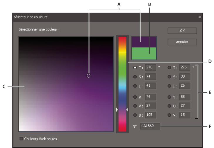 ADOBE PREMIERE ELEMENTS 7.0 - Sélection d'une couleur avec le sélecteur de couleurs Adobe - 1