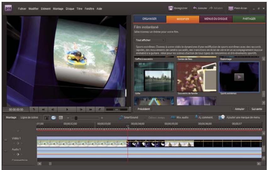 ADOBE PREMIERE ELEMENTS 7.0 - A propos des thèmes et des projets Film instantané - 1