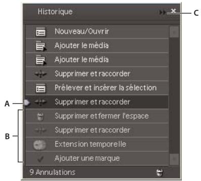 ADOBE PREMIERE ELEMENTS 7.0 - Annulation d'une modification précédente - 1