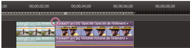 ADOBE PREMIERE ELEMENTS 7.0 - Découpage dans la vue Montage - 2