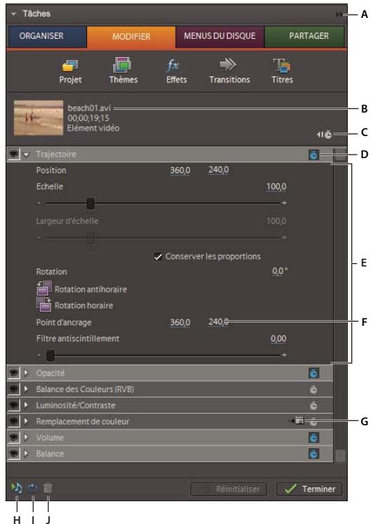 ADOBE PREMIERE ELEMENTS 7.0 - Vue Propriétés - 1