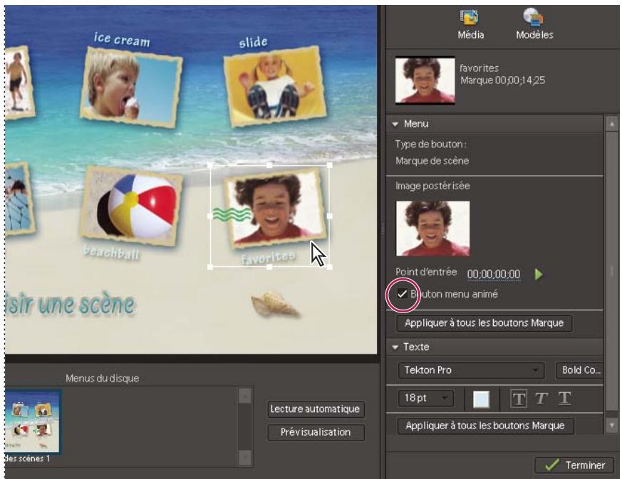 ADOBE PREMIERE ELEMENTS 7.0 - Animation des boutons - 1
