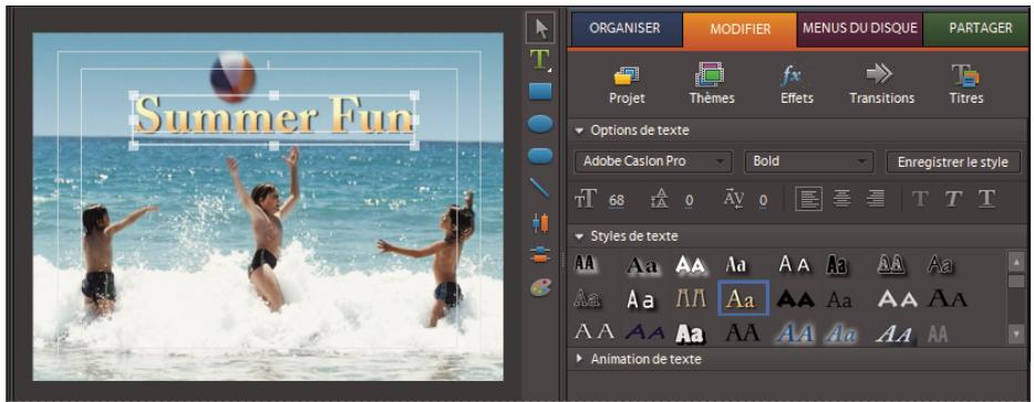 ADOBE PREMIERE ELEMENTS 7.0 - Sélection d'un titre pour modification - 1