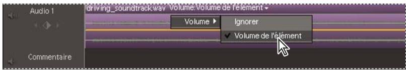 ADOBE PREMIERE ELEMENTS 7.0 - Réglage du volume dans le panneau Montage - 1