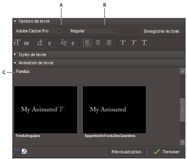 ADOBE PREMIERE ELEMENTS 7.0 - Configuration de la police, du style et de la taille - 1