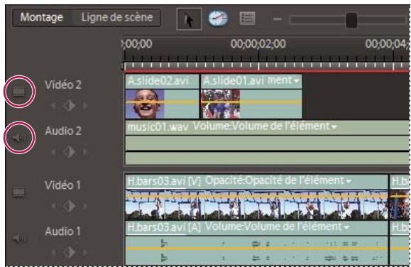 ADOBE PREMIERE ELEMENTS 7.0 - Personnalisation de l'affichage des éléments dans le montage - 1