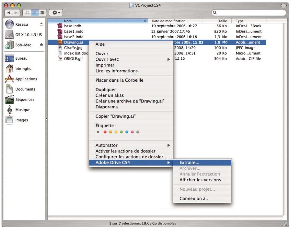 ADOBE VERSION CUE CS4 - A propos d'Adobe Drive - 1