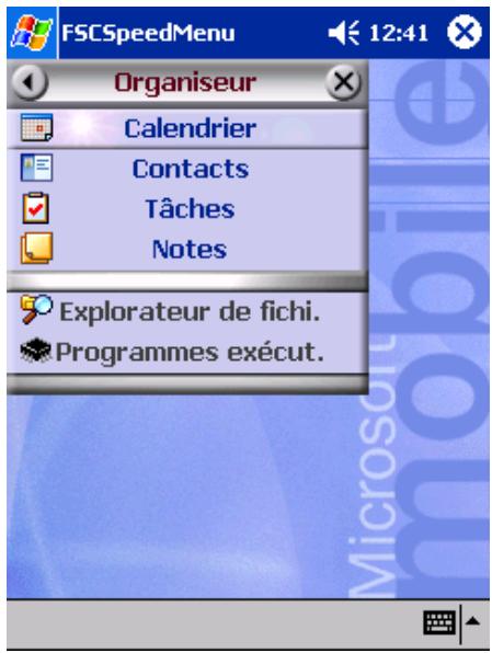 FUJITSU SIEMENS POCKET LOOX 400 - Menu condensé ('Quick') - 1
