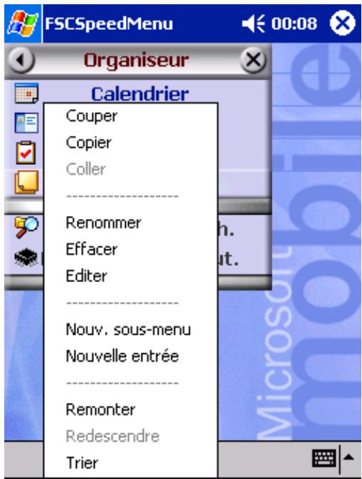FUJITSU SIEMENS POCKET LOOX 610 - Modifier le FSC SpeedMenu - 1