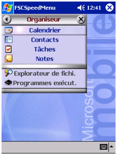FUJITSU SIEMENS POCKET LOOX 610 - Menu condensé ('Quick') - 1