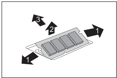 FUJITSU SIEMENS X2528 - Démonter un module mémoire - 1