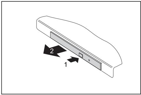 FUJITSU SIEMENS X2528 - Insérer ou éjecter un CD/DVD - 1
