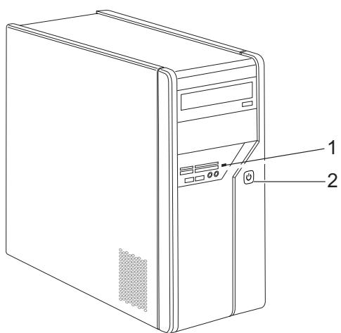 FUJITSU SIEMENS AMILO DESKTOP LI 3420 - Indications op het apparatus - 1