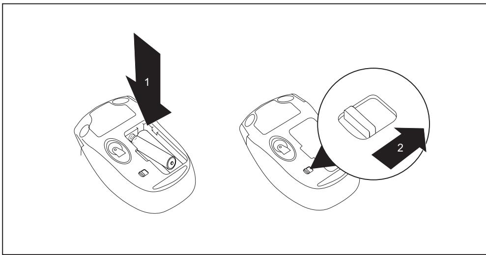 FUJITSU SIEMENS AMILO DESKTOP SI 3535 - Inserire le batterie nel mouse - 1