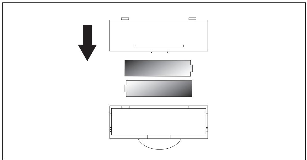 FUJITSU SIEMENS AMILO DESKTOP SI 3535 - Insertion des piles dans le clavier - 2